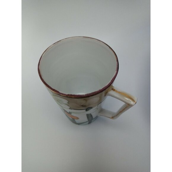 Nippon Hand Painted Floral Mug Daffodil Design Porcelain Collectible Drinkware - Picture 8 of 10